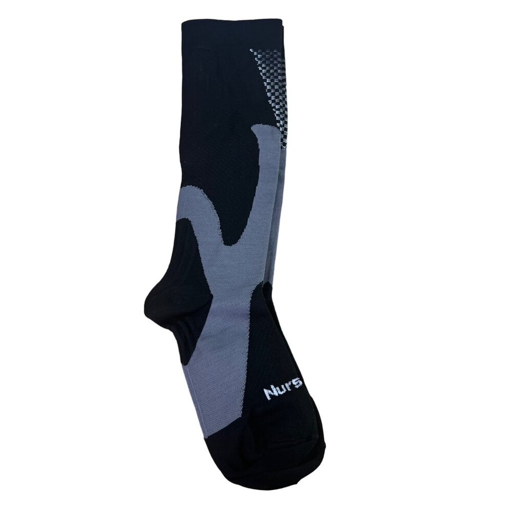 Unisex Compression Nurse Socks Black Stockings  20-30mmHg